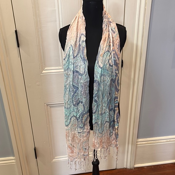 Colorful Patterned Scarf - Picture 3 of 10